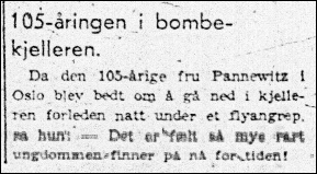 Notis fra Sandefjords Blad 1. mai 1940